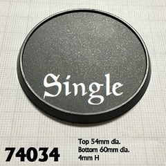 74034 - 60mm Round Plastic Gaming Base - Single